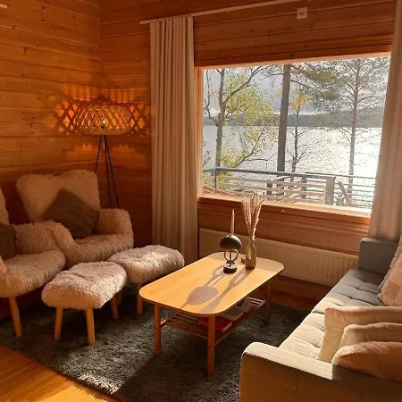 度假居 Cozy Arctic Lakeside With Private Sauna