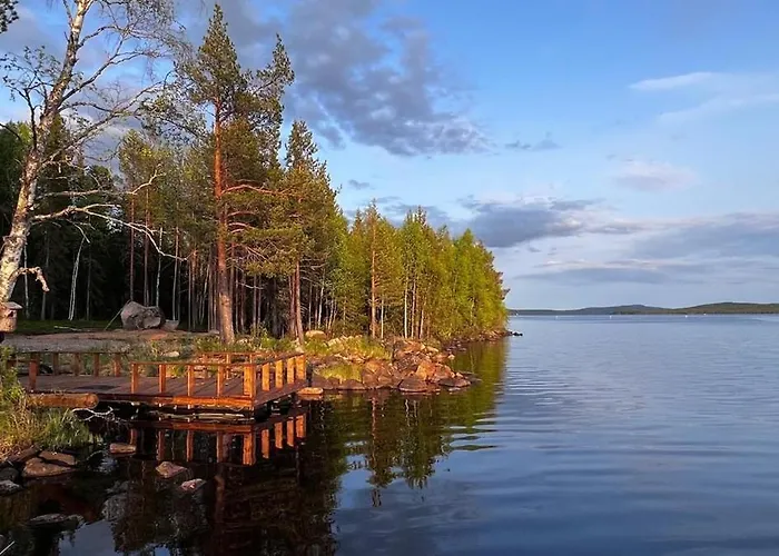 度假居 Cozy Arctic Lakeside With Private Sauna *