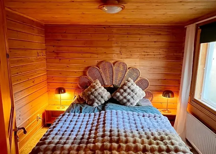 Cozy Arctic Lakeside With Private Sauna 度假居